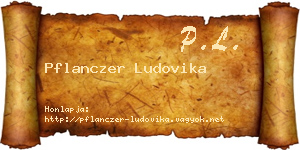 Pflanczer Ludovika névjegykártya